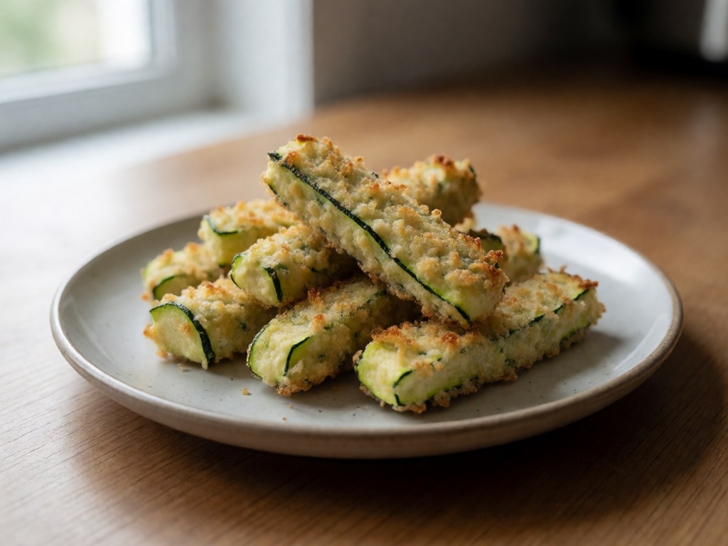 Knusprige Zucchini-Parmesan-Sticks aus der Heißluftfritteuse