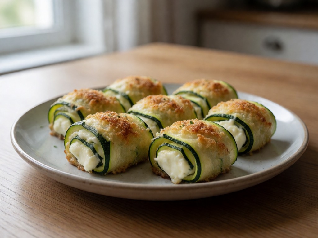 Knusprige Zucchini Röllchen