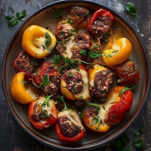 Kubanische Paprika mit Rindfleisch