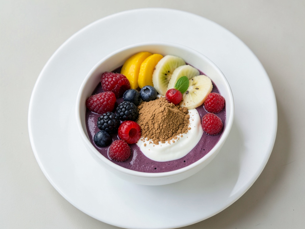 Bowl de Açaí con bayas frescas