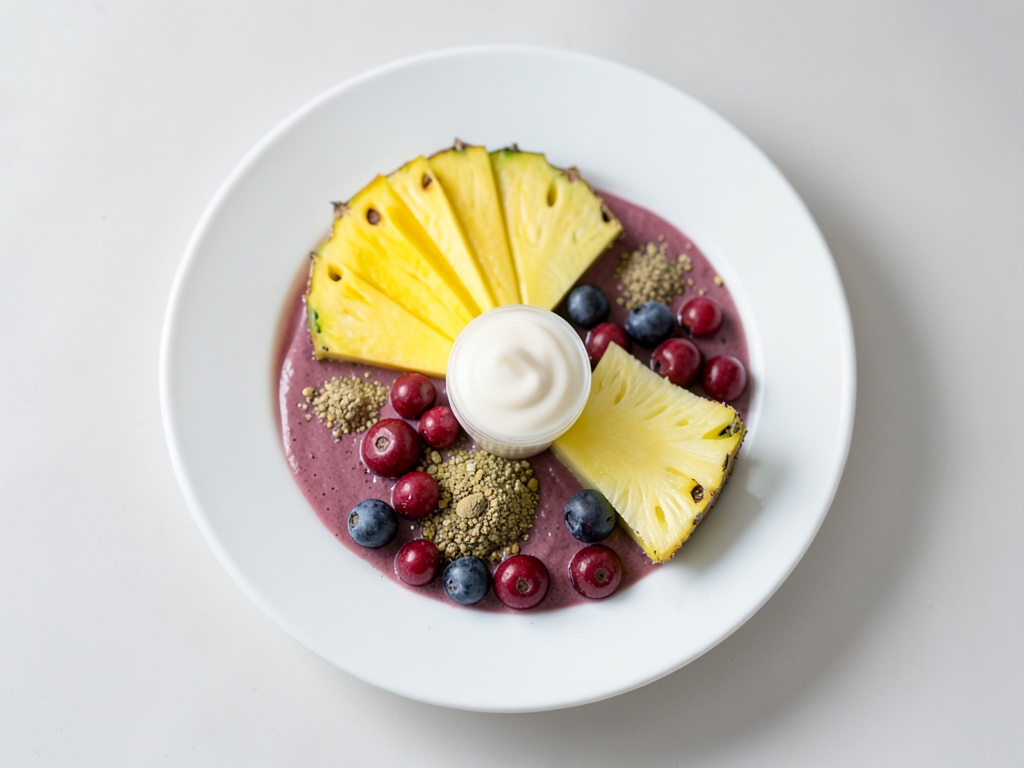 Bowl de acai frutal para el verano