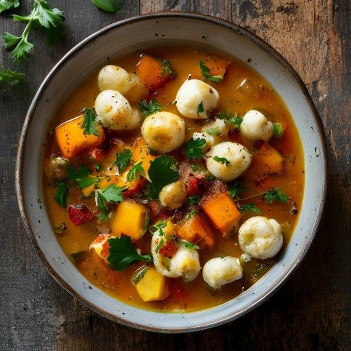 Estofado de verduras indio con patatas y coliflor