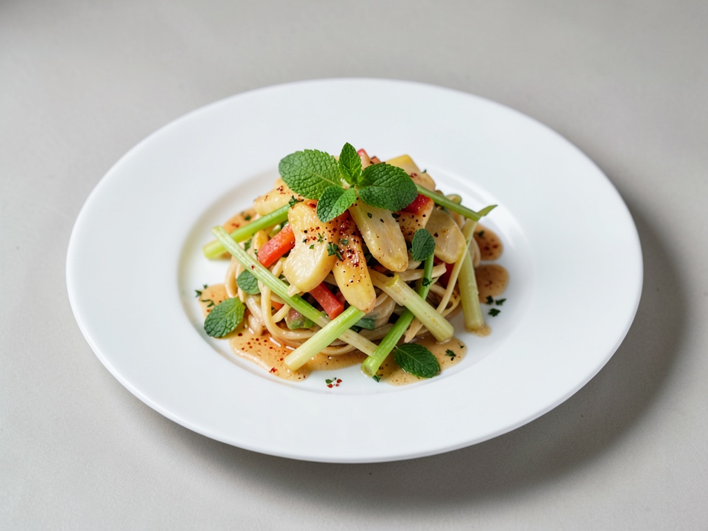 Insalata rinfrescante di ananas con menta e citronella