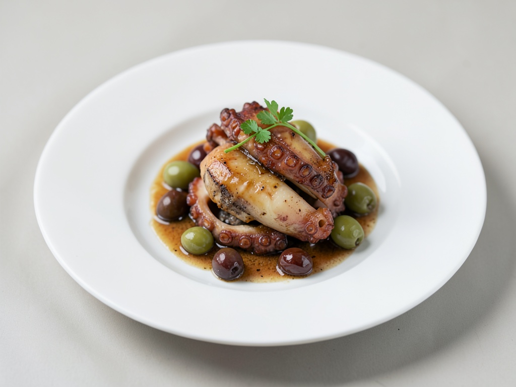 Pesce angelo al forno con olive