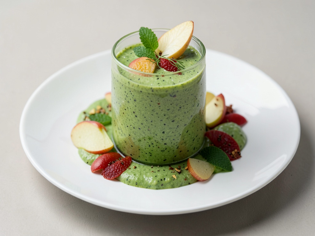 Frischer Apfel-Avocado-Smoothie