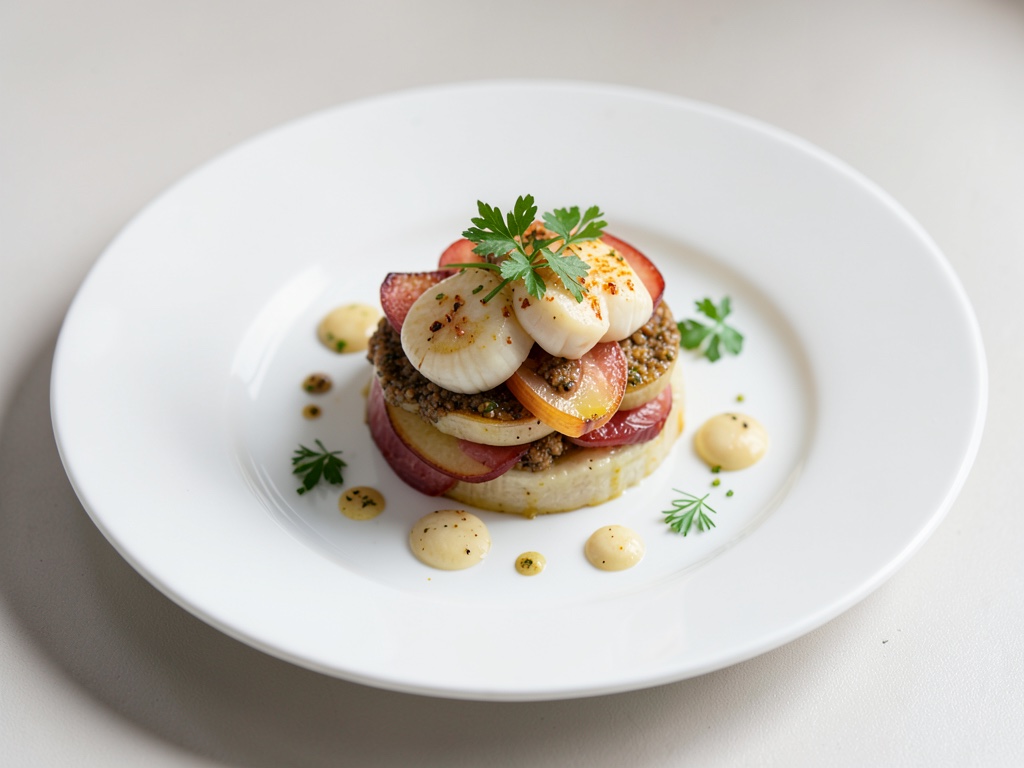 Carpaccio di mela con scaloppine