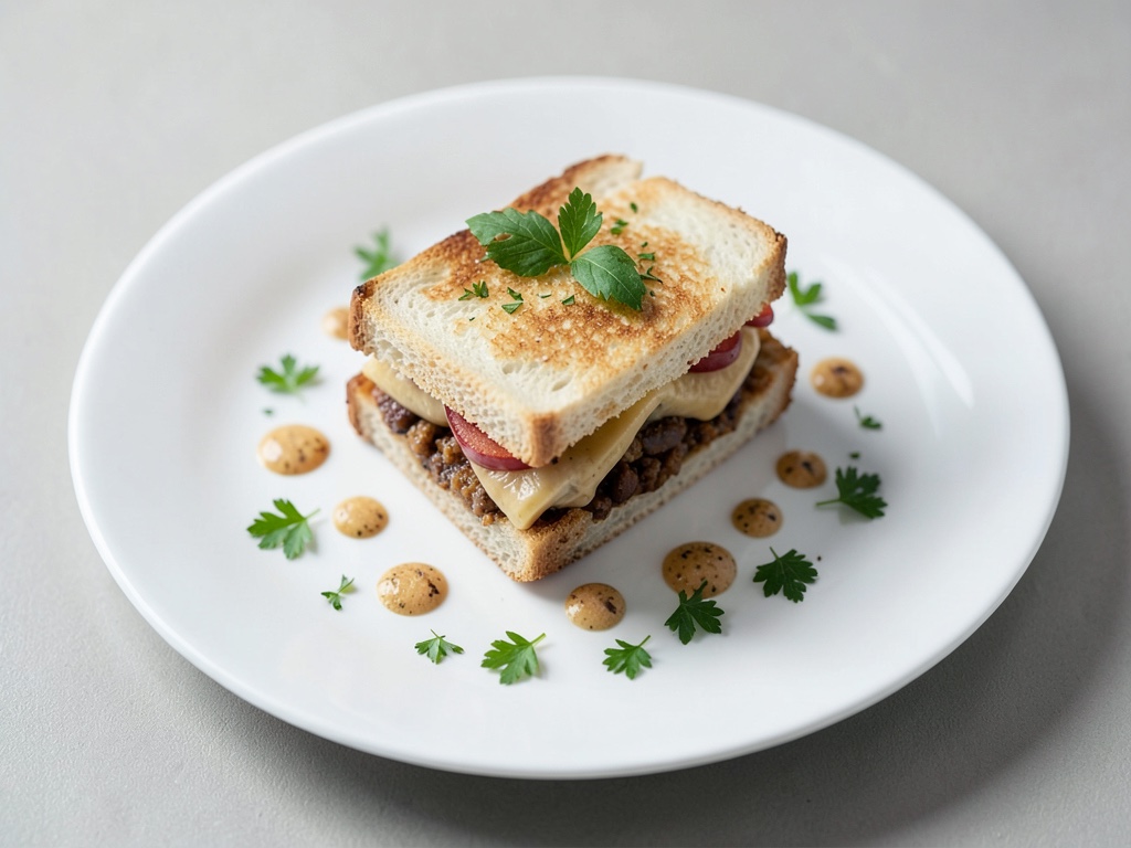 Sándwich de manzana con mantequilla de cacahuete