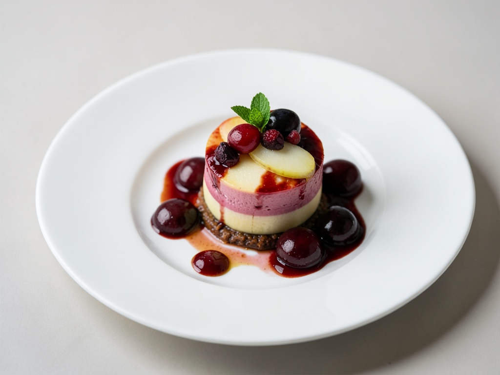 Frischer Cocktail aus Apfel und Kirsche