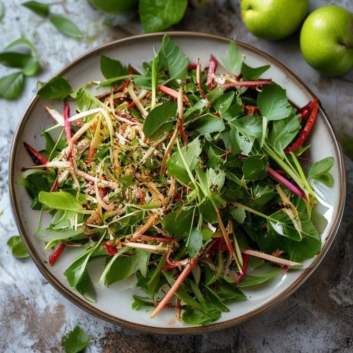 Insalata di Mela e Erbe in Stile Thai