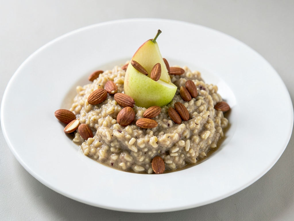 Porridge con mele e mandorle