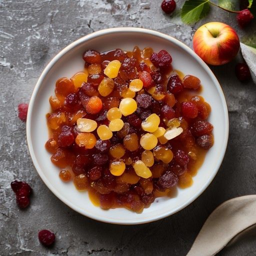 Marmellata fatta in casa di mele e uvetta