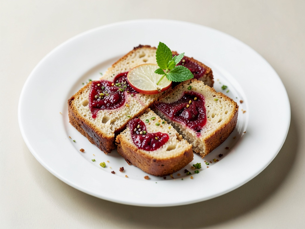 Fette di torta alla mela e olivello spinoso