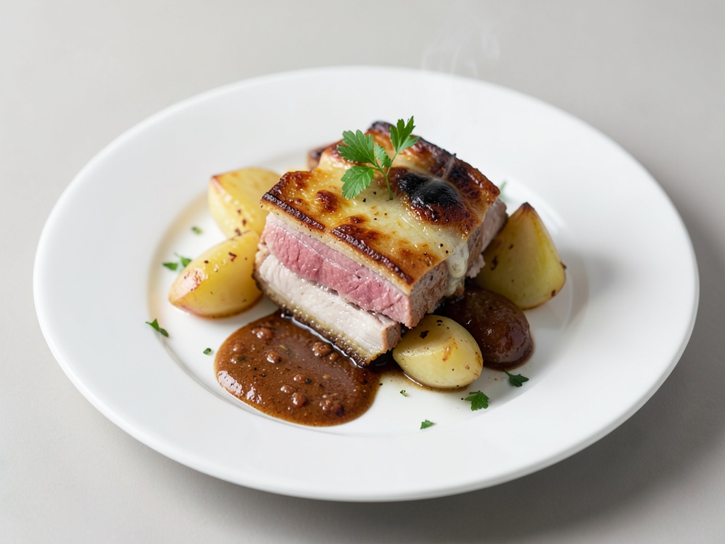 Gratin classico con Kassler, patate e mela