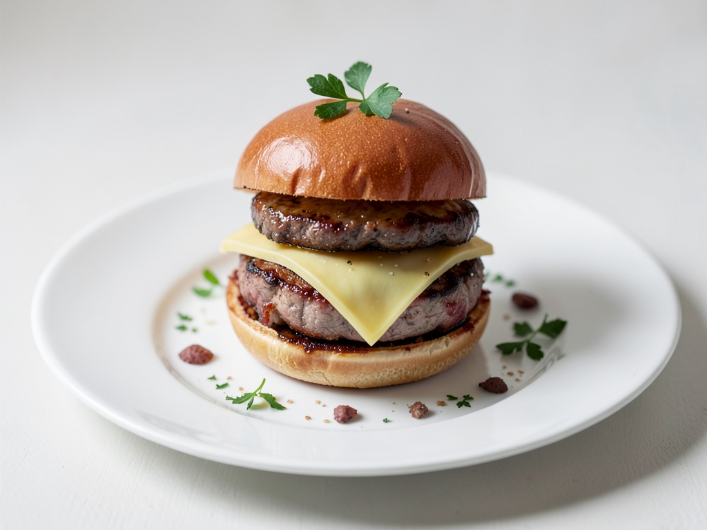 Hamburguesas de Manzana y Jamón con Queso