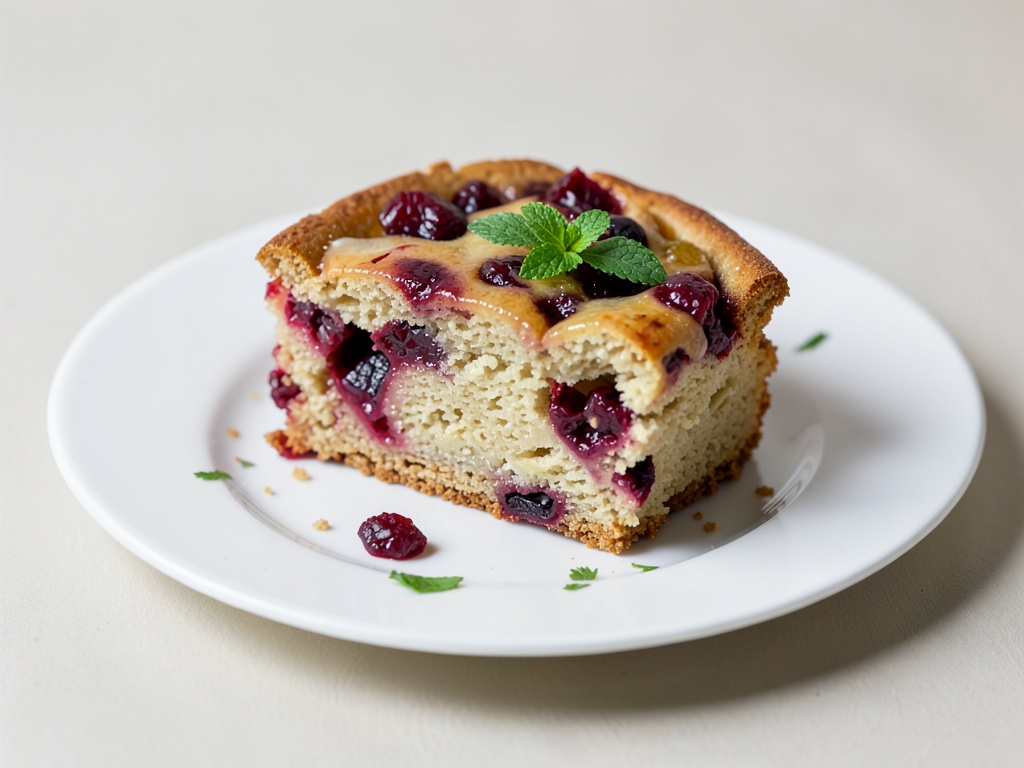 Torta succosa alla mela e mirtillo rosso