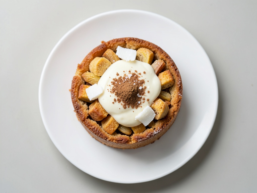 Torta succosa di mele con croccante copertura di cocco e zucchero
