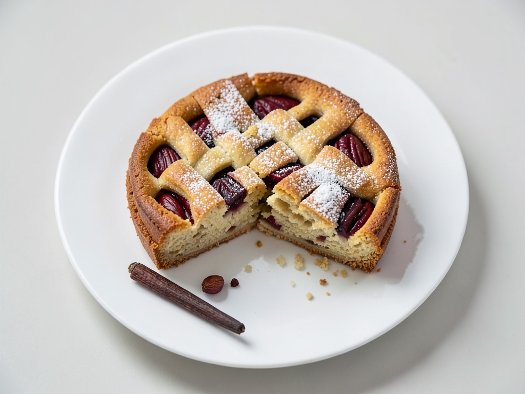 Apfelkuchen mit Marzipan-Dekoration