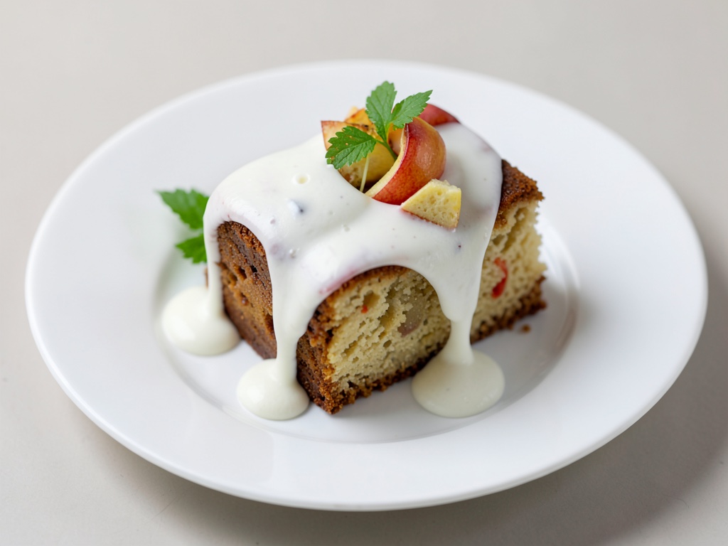 Torta di mele con glassa alla panna acida