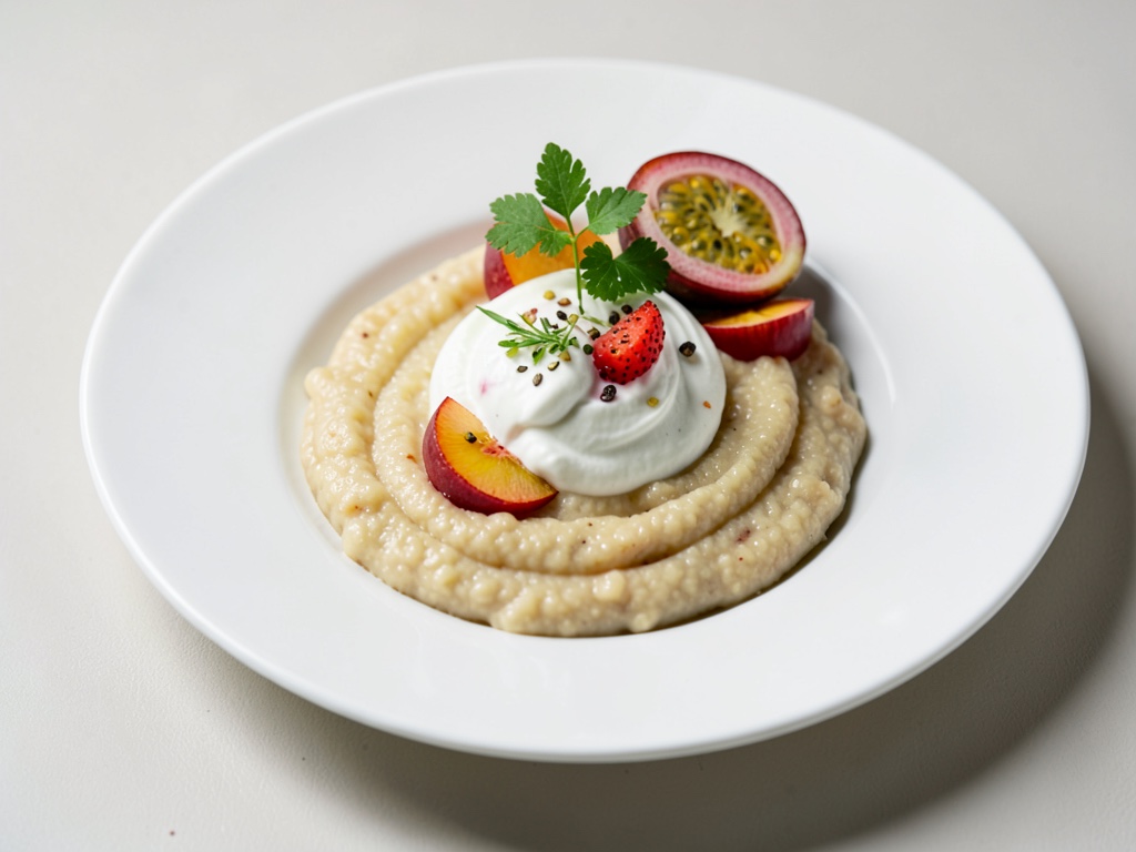 Mousse di mele cremosa con yogurt e maracuja