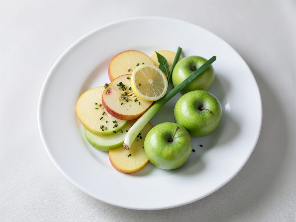 Ensalada crujiente de manzana con nueces y huevo
