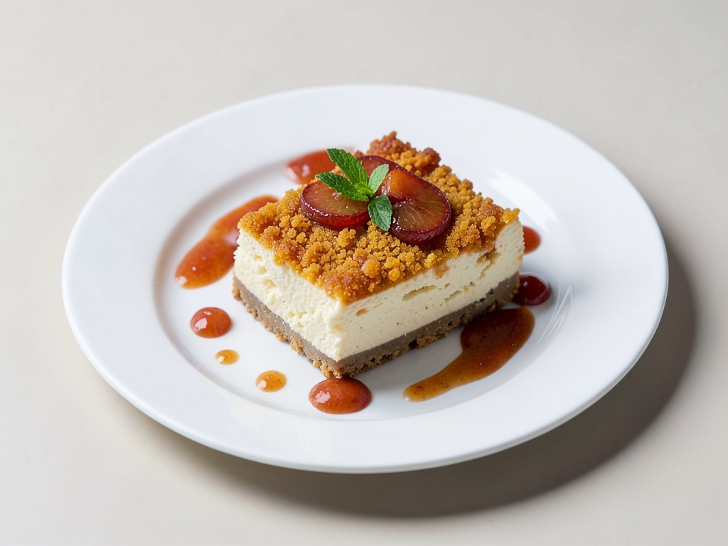 Torta alla ricotta e albicocche croccante