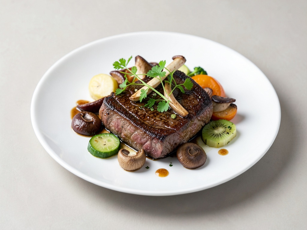 Filetto di manzo argentino con funghi chanterelle e verdure