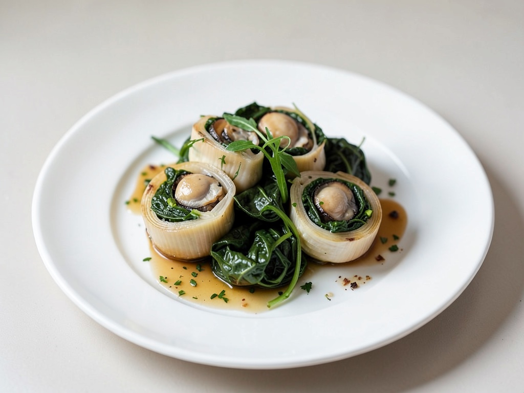 Cœurs d'artichauts farcis à l'épinard et aux huîtres