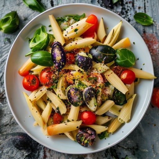 Insalata di pasta fresca con carciofi e pomodorini