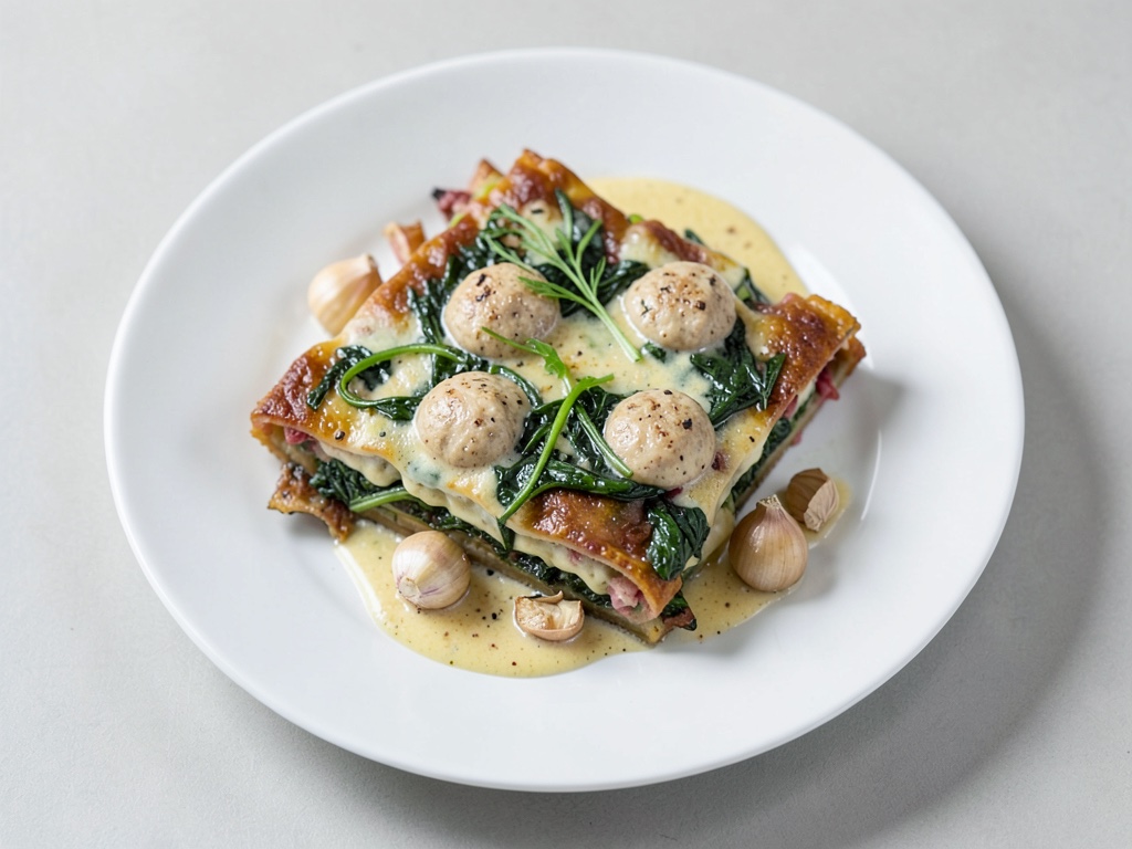 Cremige Lasagne mit Spargel, Artischocken und Rucola
