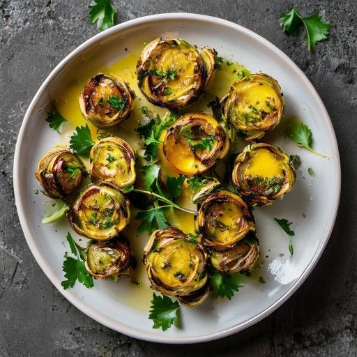 Gegrillte Artischocken mit frischer Petersilie