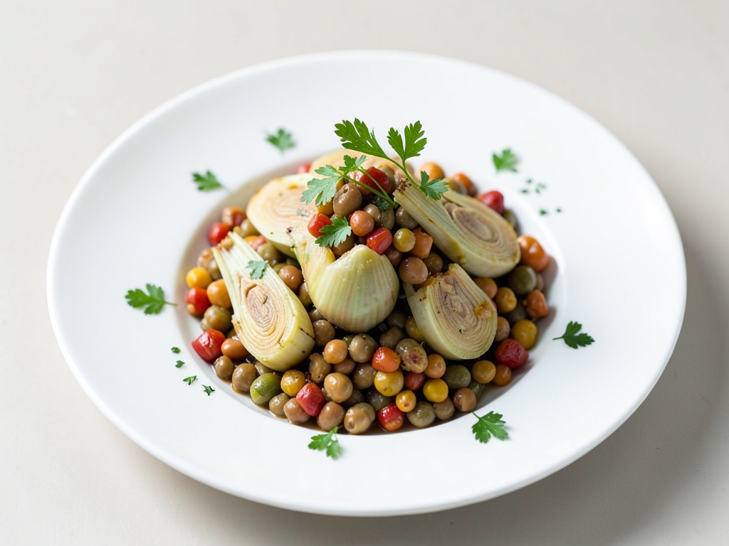 Carciofi con legumi