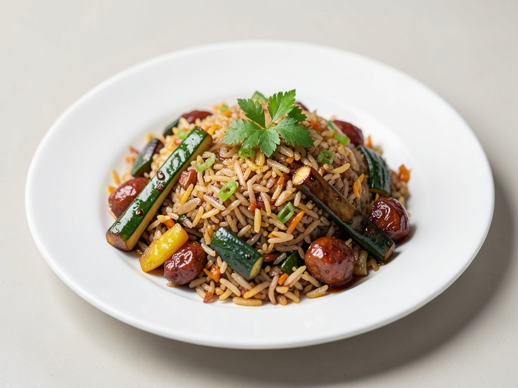 Riso asiatico con verdure teriyaki