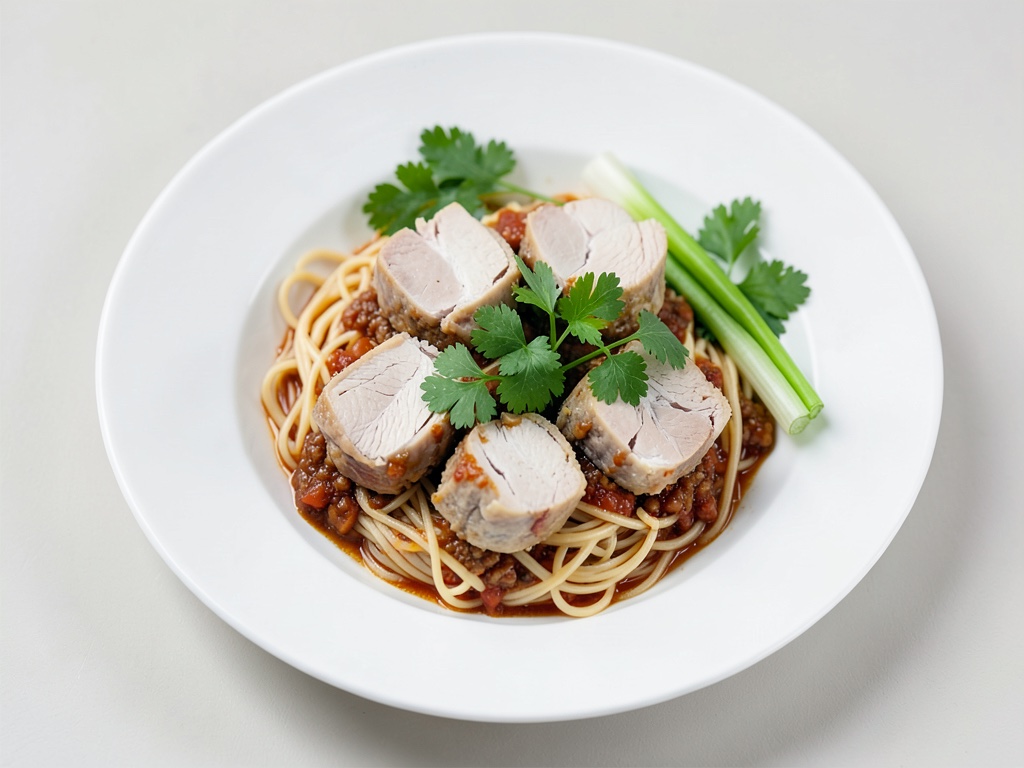 Asiatische Fischbällchen mit Nudeln