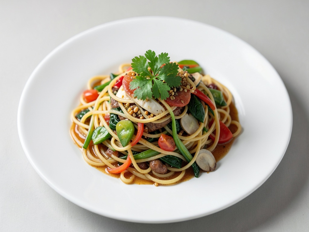 Noodles di verdure asiatiche