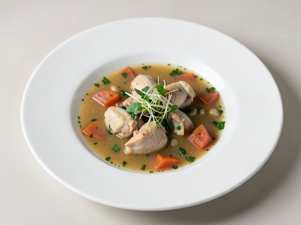 Brodo di pollo asiatico aromatico