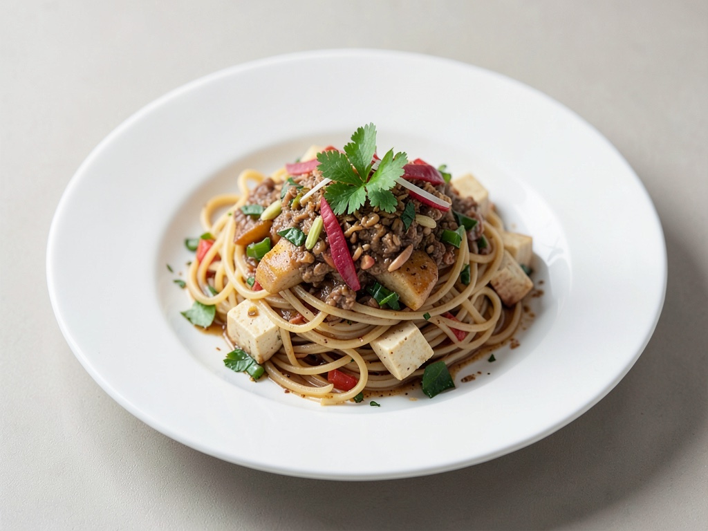 Schnelle asiatische Nudeln mit Tofu