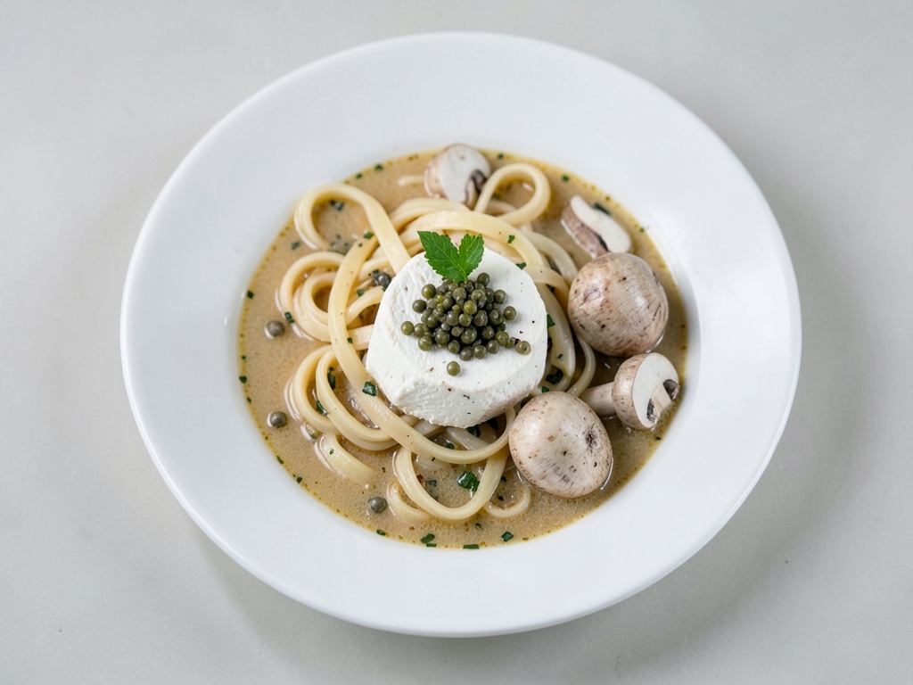 Leichte asiatische Nudelsuppe mit Tofu