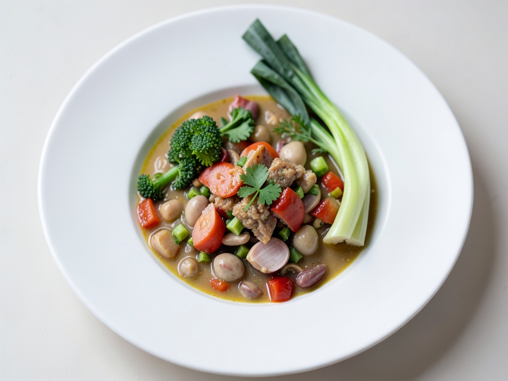 Deliziosa zuppa di riso asiatica
