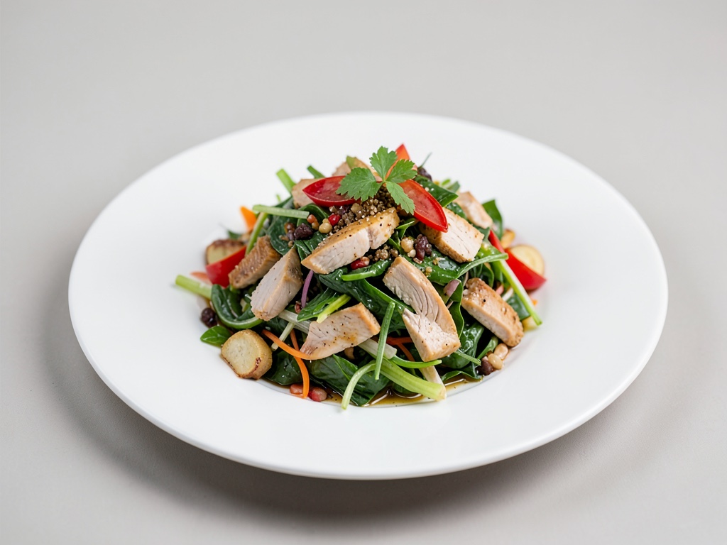 Insalata di pollo asiatica fresca
