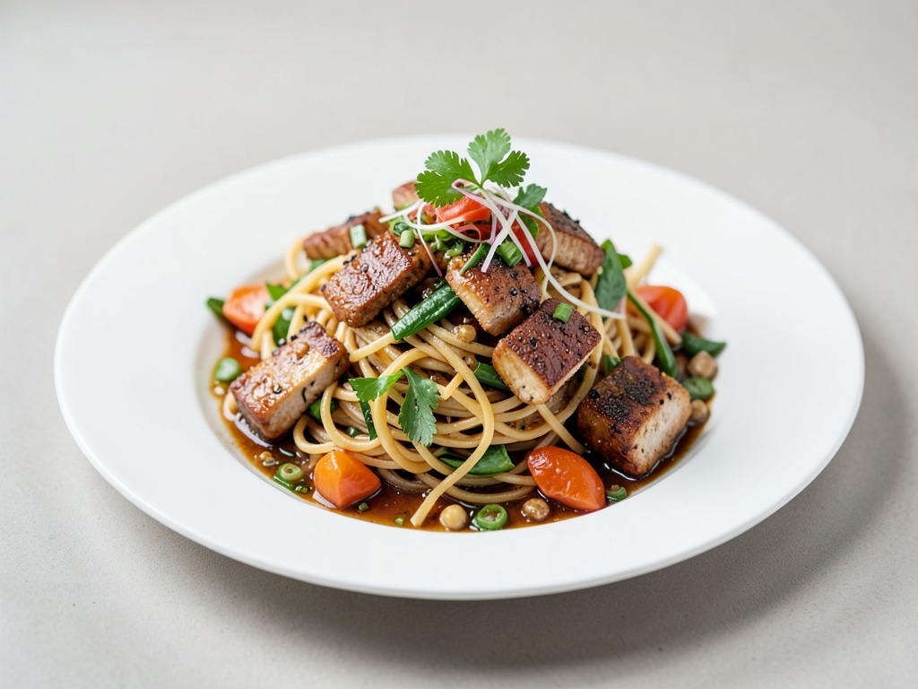 Asiatischer Nudelsalat mit Hähnchen