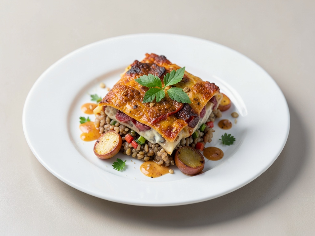 Auberginen-Bulgur-Lasagne