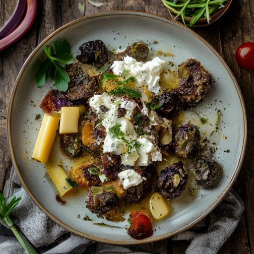 Casserole di melanzane e carne macinata gratinato con formaggio di pecora