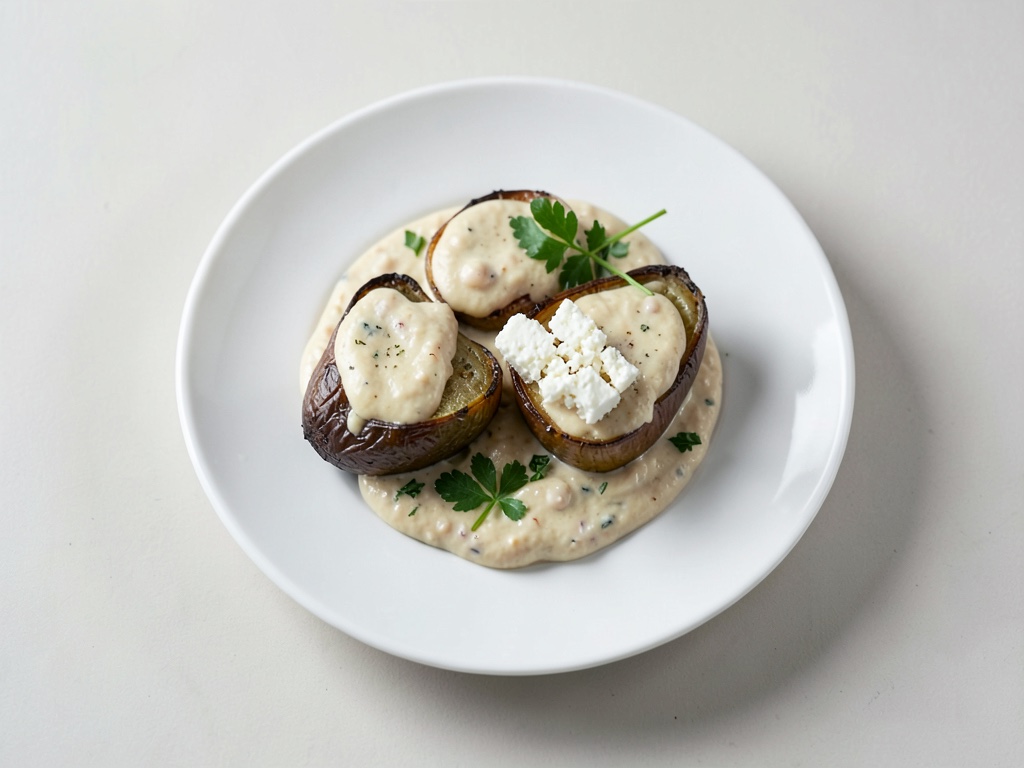 Spalmabile cremoso di melanzane e formaggio di capra