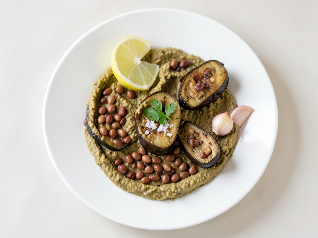 Melanzane orientali con hummus fatto in casa