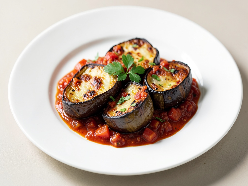 Melanzane al forno in salsa di pomodoro speziata