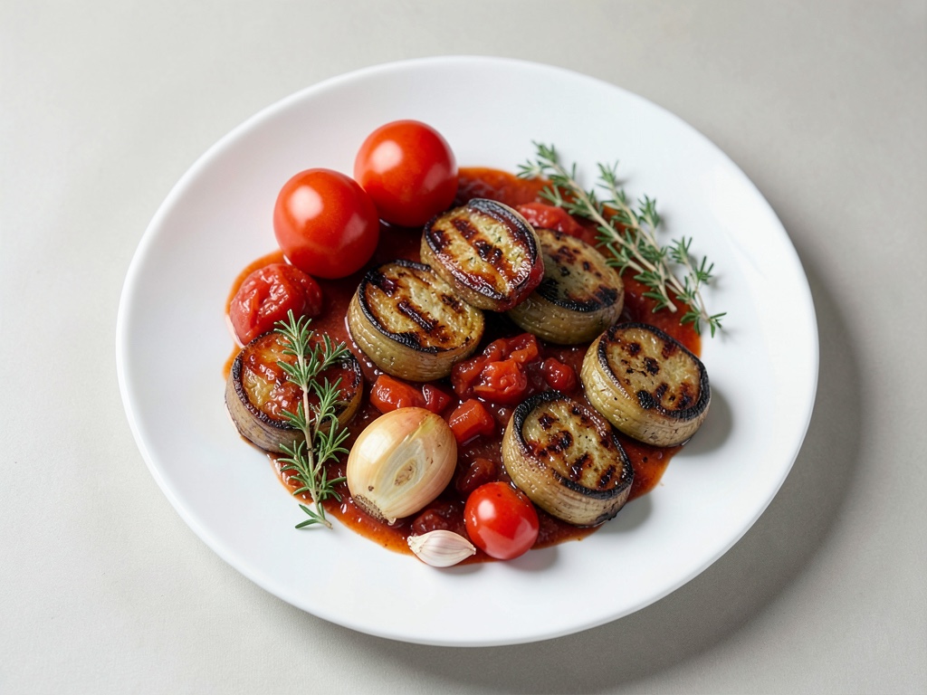 Melanzane grigliate con conserva di pomodoro