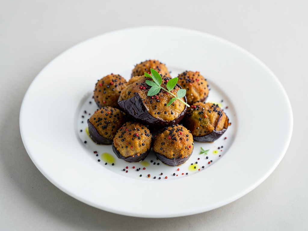 Polpette di melanzane croccanti al sesamo