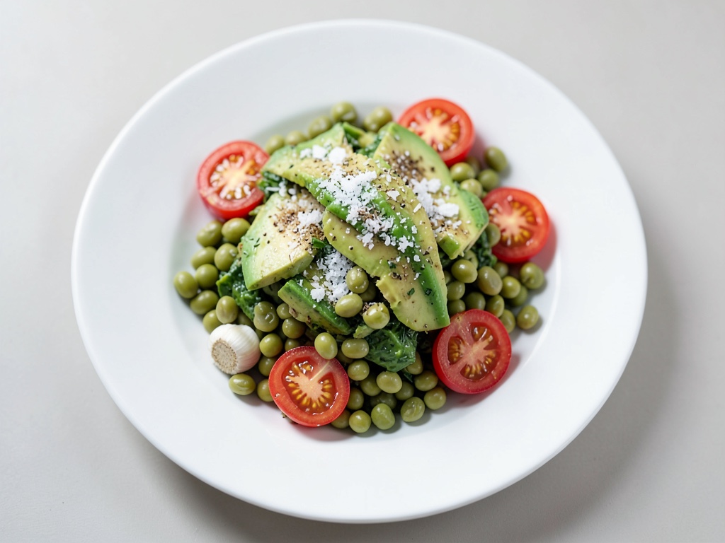 Insalata colorata con avocado e fagioli