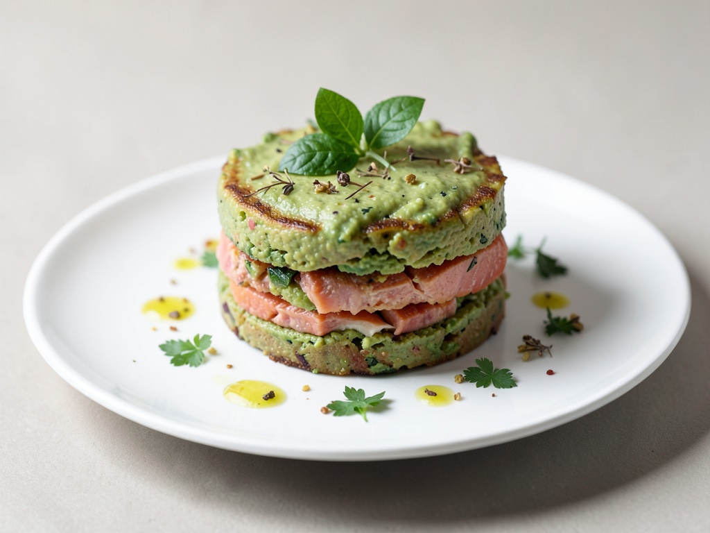 Avocado-Lachs-Pfannkuchen-Torte