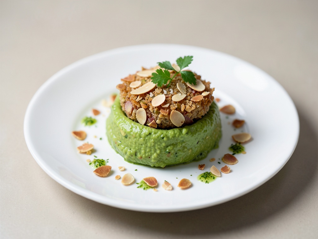 Avocado con crosta di mandorle